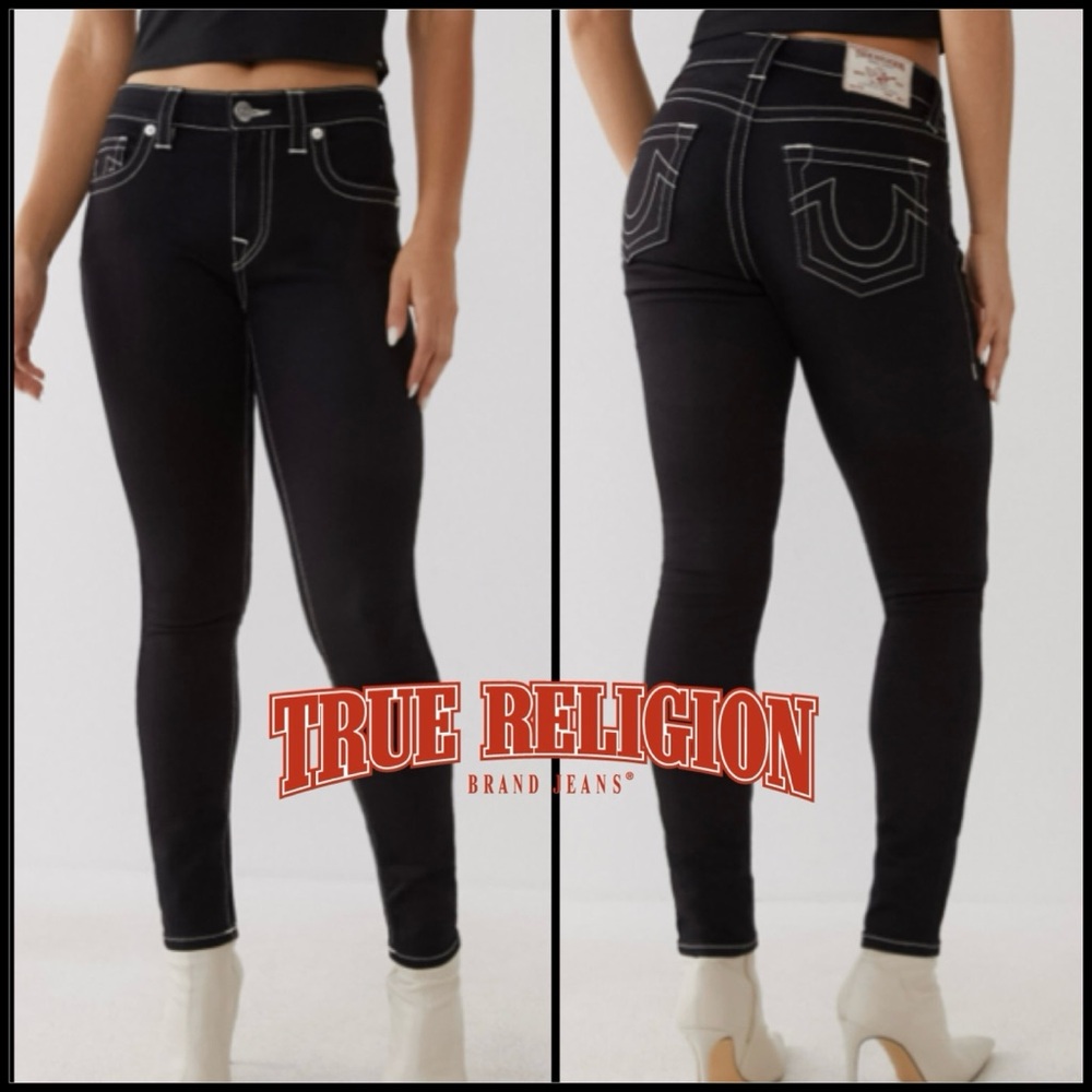 NWT’s True Religion Jennie Curvy Mid-Rise Super Skinny Jeans, Size 28